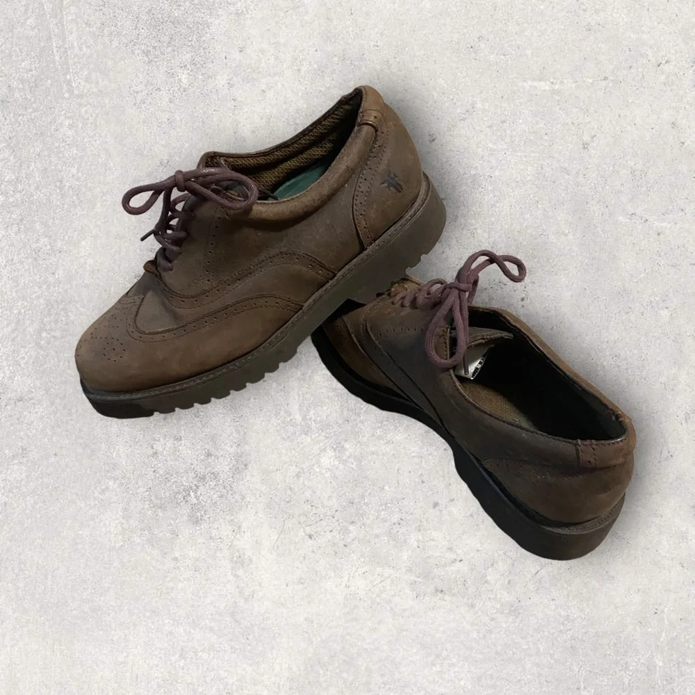 Frye Brown Leather Medford Wing Tip Oxford Shoes Mens Size 8